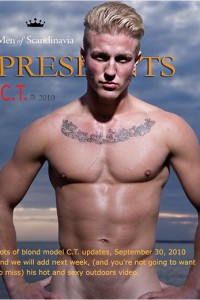 Swedish blond muscle boy photo art