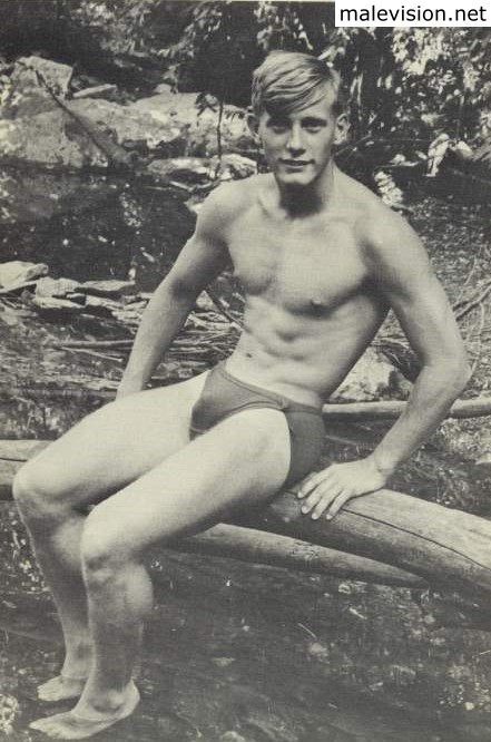 vintage male model from beach adonis