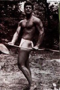 Male vintage physique photo art