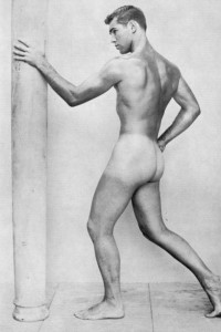 Handsome male vintage physique photography