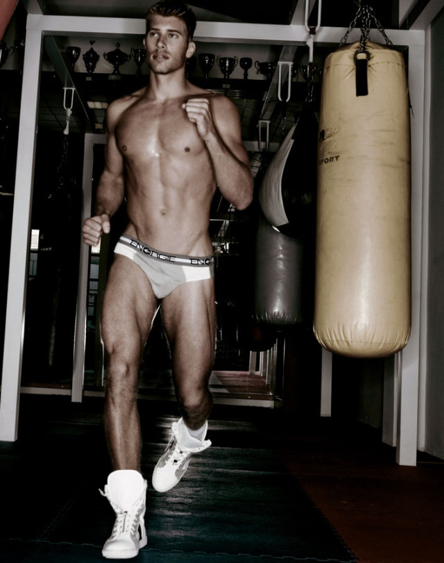 stunning muscle male model