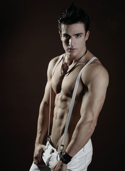 male fitness muscle model
