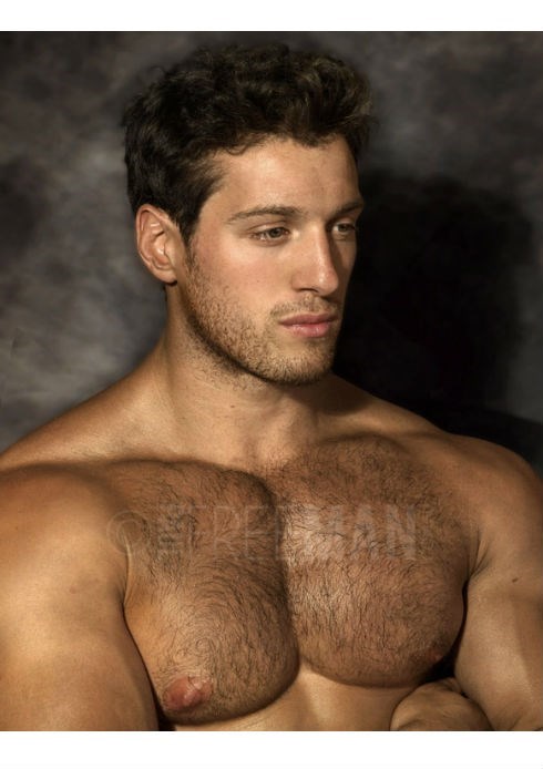 handsome hunky hairy man