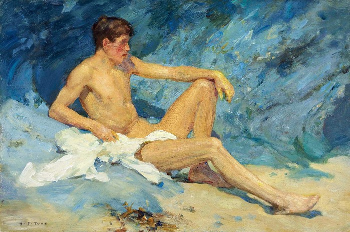 male nude oil painting