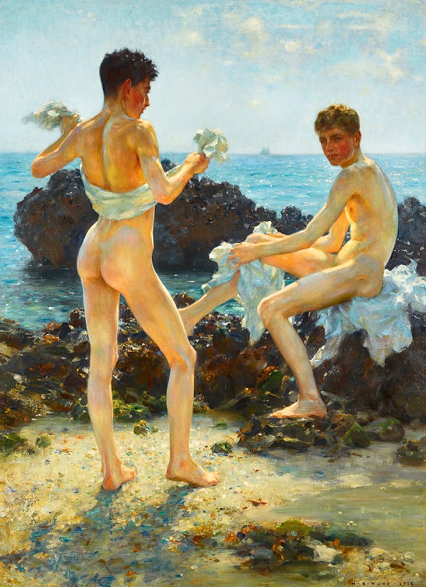 naked guys art painting
